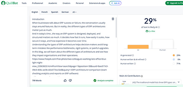 ERP architecture matter for your business performance