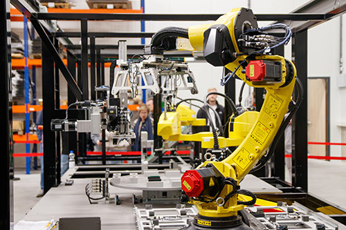 robotic arm in a factory